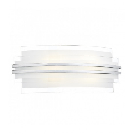 Applique murale Sector blanc et verre opale 2 ampoules|Appliques murales|Luminaire Center