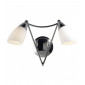 Applique murale Bureau chrome poli et verre opale 2 ampoules|Appliques murales|Luminaire Center
