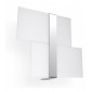 Applique murale MASSIMO acier/verre blanc/chrome 2 ampoules|Appliques murales|Luminaire Center