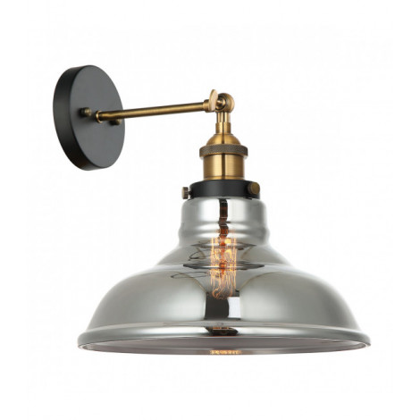 Applique murale industrielle et rétro Hubert Noir, doré 1 ampoule|Appliques murales|Luminaire Center