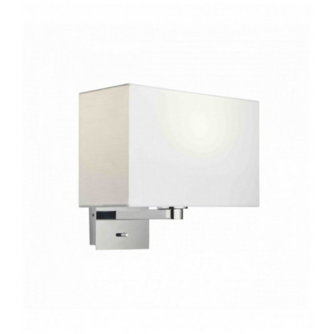 Applique murale Issac Rectangular en Acier , tissu blanc vintage|Appliques murales|Luminaire Center