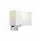Applique murale Issac Rectangular en Acier , tissu blanc vintage|Appliques murales|Luminaire Center