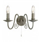 Applique murale Greythorne Métal Gris 2 ampoules 16cm|Appliques murales|Luminaire Center