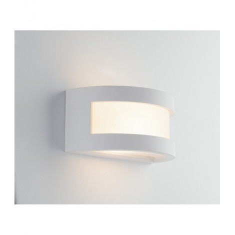Applique en plâtre Cervinia blanc 1 ampoule 12cm|Appliques murales|Luminaire Center