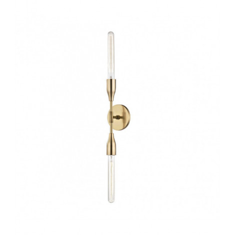 Applique murale Tara Acier Laiton 2 ampoules 76,2cm|Appliques murales|Luminaire Center