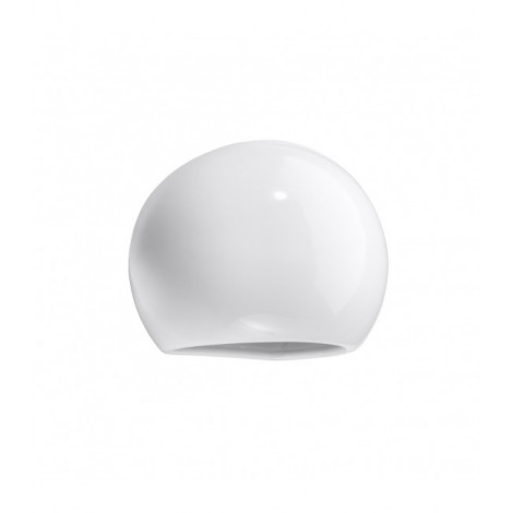 Applique murale Globe Up Céramique blanc 1 ampoule 14,5cm|Appliques murales|Luminaire Center