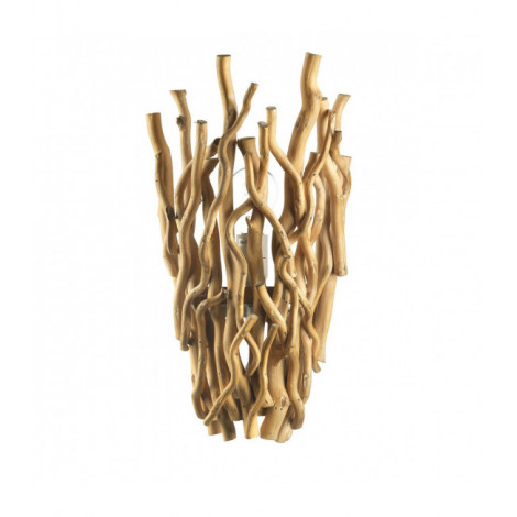 Applique murale AGAR Bois,Tissu Bois|Appliques murales|Luminaire Center