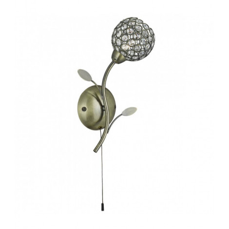 Applique Bellis II, en laiton antique et verre|Appliques murales|Luminaire Center