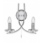 Applique 2 ampoules Ascona, en chrome et verre|Appliques murales|Luminaire Center
