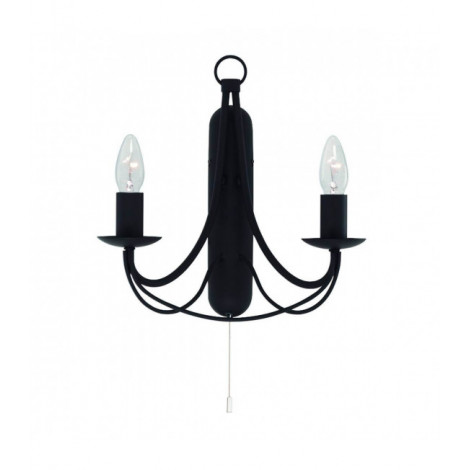 Applique 2 ampoules Maypole, noir mat|Appliques murales|Luminaire Center