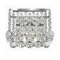 Applique carrée 2 ampoules Hanna, en chrome et cristal|Appliques murales|Luminaire Center