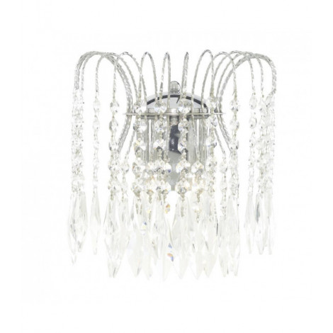 Applique 2 ampoules Waterfall, en chrome et cristal|Appliques murales|Luminaire Center