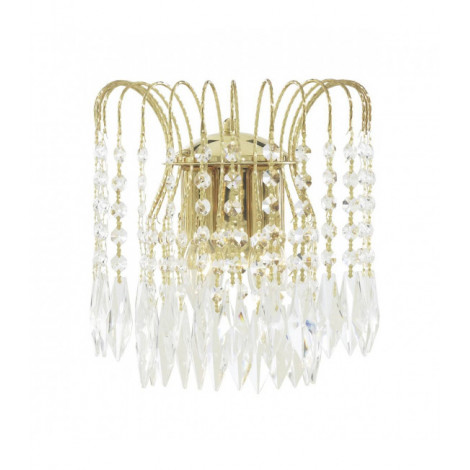 Applique 2 ampoules Waterfall, en or et cristal|Appliques murales|Luminaire Center