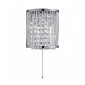 Applique 2 ampoules Elise, en chrome, aluminium et cristal|Appliques murales|Luminaire Center