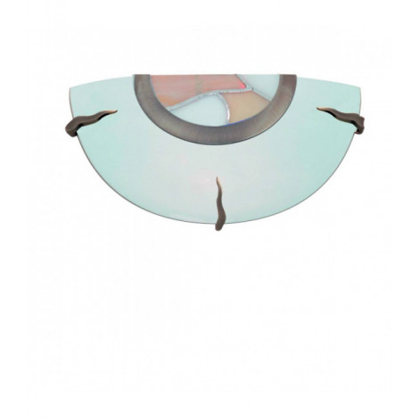Applique Tiffany, en laiton antique et verre|Appliques murales|Luminaire Center