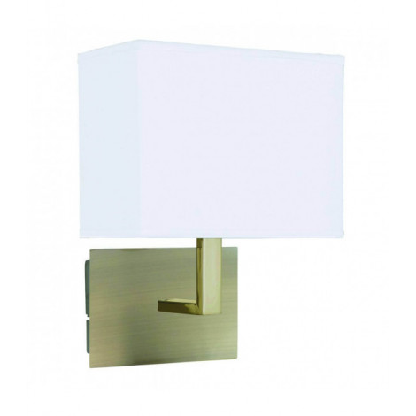 Applique Wall, en laiton antique avec abat-jour blanc|Appliques murales|Luminaire Center