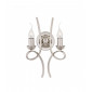 Applique 2 ampoules Penn, nickel poli|Appliques murales|Luminaire Center