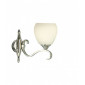 Applique 1 ampoule Columbia, nickel et verre opale|Appliques murales|Luminaire Center