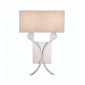 Applique 2 ampoules Vienna, nickel, abat-jour beige|Appliques murales|Luminaire Center