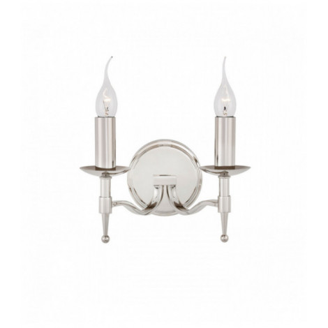 Applique 2 ampoules Stanford, nickel|Appliques murales|Luminaire Center