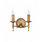 Applique 2 ampoules Stanford, laiton antique|Appliques murales|Luminaire Center