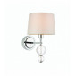 Applique Darlaston, nickel et verre, abat-jour en soie|Appliques murales|Luminaire Center