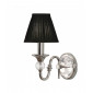 Applique Polina, nickel et cristal, abat-jour noir|Appliques murales|Luminaire Center
