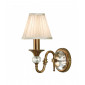 Applique Polina, laiton antique et cristal, abat-jour beige|Appliques murales|Luminaire Center