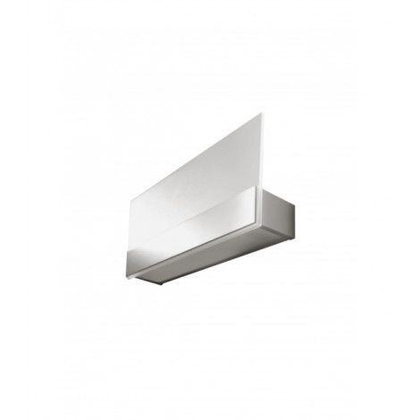 Applique Flat, zamak et verre, nickel, 25 cm|Appliques murales|Luminaire Center