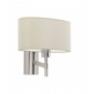 Applique Bristol, nickel satiné, abat jour beige|Appliques murales|Luminaire Center