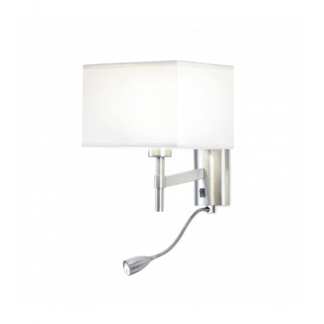 Applique Bristol avec liseuse, nickel satiné, sans abat jour|Appliques murales|Luminaire Center