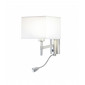 Applique Bristol avec liseuse, nickel satiné, sans abat jour|Appliques murales|Luminaire Center