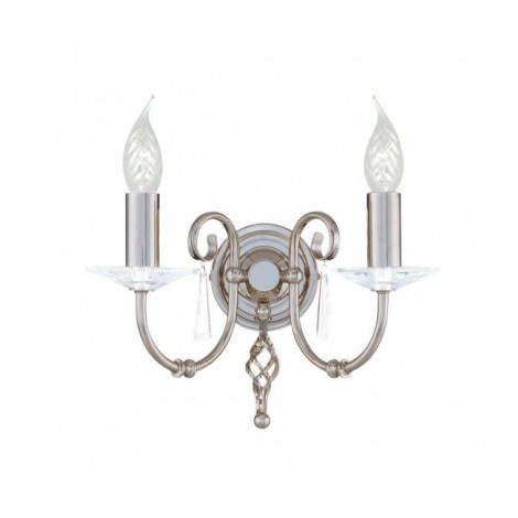 Applique Aegean, nickel poli et verre, 2 ampoules|Appliques murales|Luminaire Center