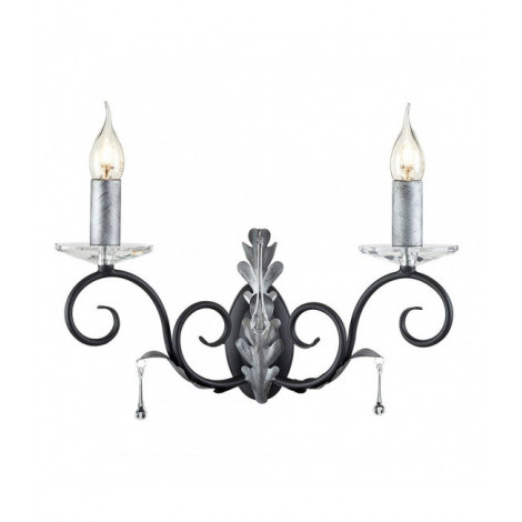 Applique Amarilli, noir / argent, 2 ampoules|Appliques murales|Luminaire Center