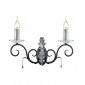 Applique Amarilli, noir / argent, 2 ampoules|Appliques murales|Luminaire Center