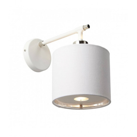 Applique Balance, nickel poli, avec abat-jour blanc|Appliques murales|Luminaire Center