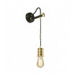 Applique Douille, noir et laiton poli|Appliques murales|Luminaire Center