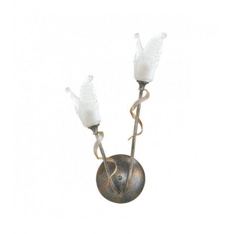 Applique Fly, noir / argent / or et verre, 2 ampoules|Appliques murales|Luminaire Center