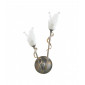 Applique Fly, noir / argent / or et verre, 2 ampoules|Appliques murales|Luminaire Center