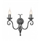 Applique Harlech, noir, 2 ampoules|Appliques murales|Luminaire Center