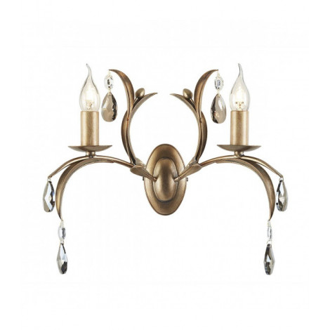 Applique Lily, bronze antique et verre, 2 ampoules|Appliques murales|Luminaire Center