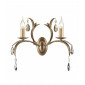 Applique Lily, bronze antique et verre, 2 ampoules|Appliques murales|Luminaire Center