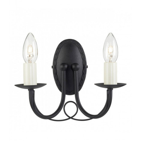 Applique Minster, noir, 2 ampoules|Appliques murales|Luminaire Center