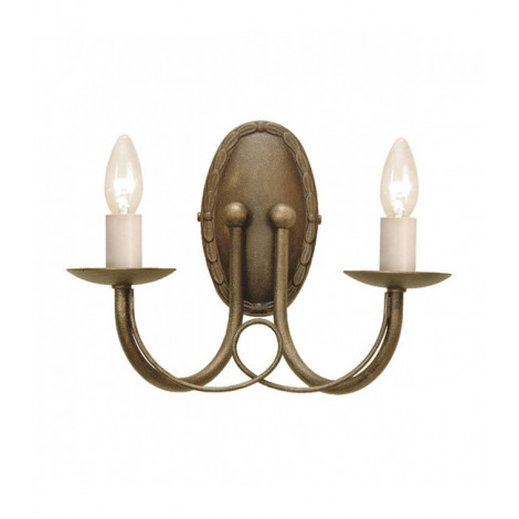 Applique Minster, noir / or, 2 ampoules|Appliques murales|Luminaire Center