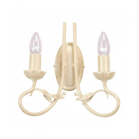 Applique Olivia, ivoire / or, 2 ampoules|Appliques murales|Luminaire Center