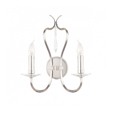 Applique Pimlico, nickel poli, 2 ampoules|Appliques murales|Luminaire Center