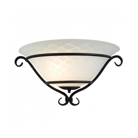 Applique Torchiere, fer et verre, noir|Appliques murales|Luminaire Center