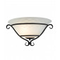 Applique Torchiere, fer et verre, noir|Appliques murales|Luminaire Center