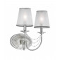 Applique Aveline, acier brossé, 2 ampoules, avec abat-jour|Appliques murales|Luminaire Center