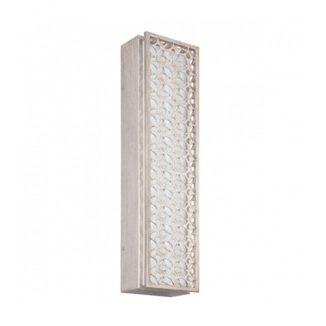 Applique Kenney, toile blanche et cadre gris doré, éclairage LED|Appliques murales|Luminaire Center